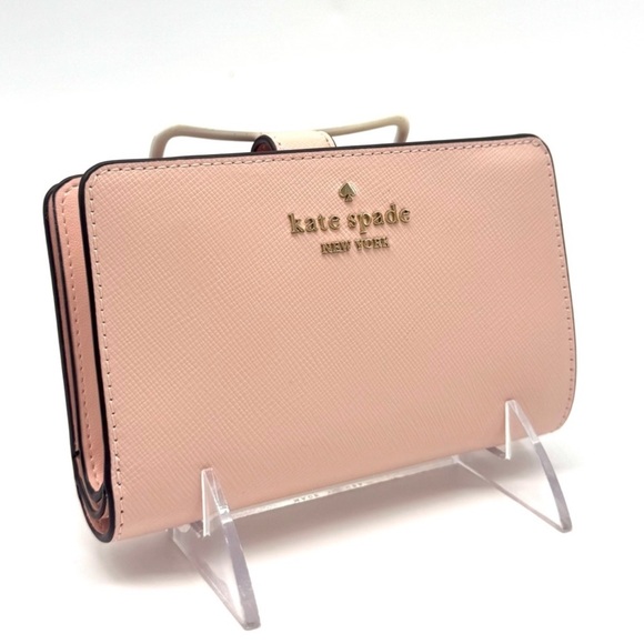Kate Spade Leila Medium Compact Bifold Wallet Light Pink - Picture 1 of 9